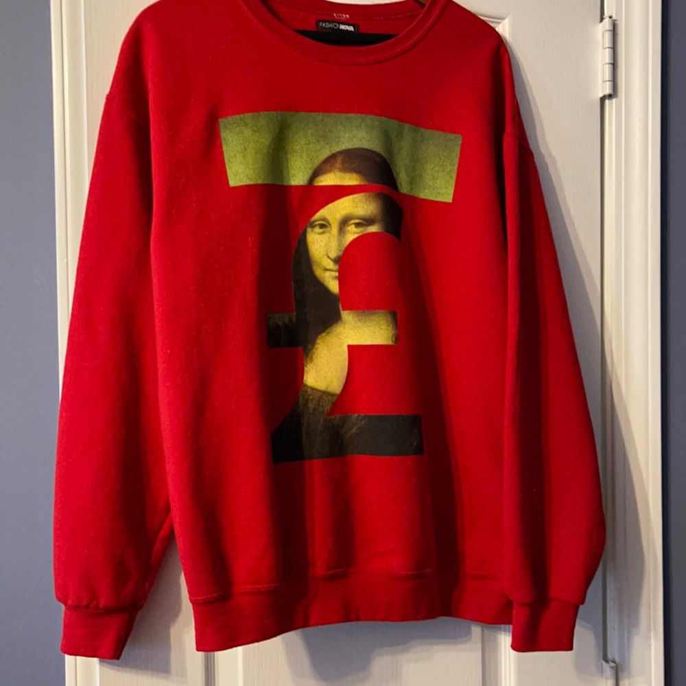 Red graphic sweatshirt